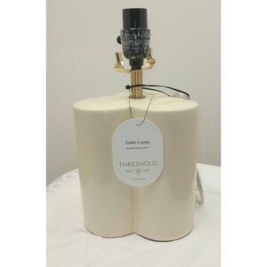 New with Tags Threshold beige multi-lobe abstract table lamp no shade lamp only
